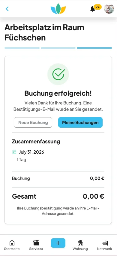 iPhone-Mockup mit Terminbuchungs-Screen