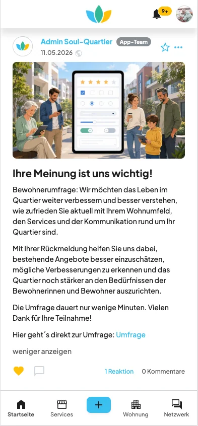 iPhone-Mockup Community-Feed